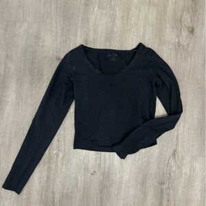 Chic Black Long Sleeve Top